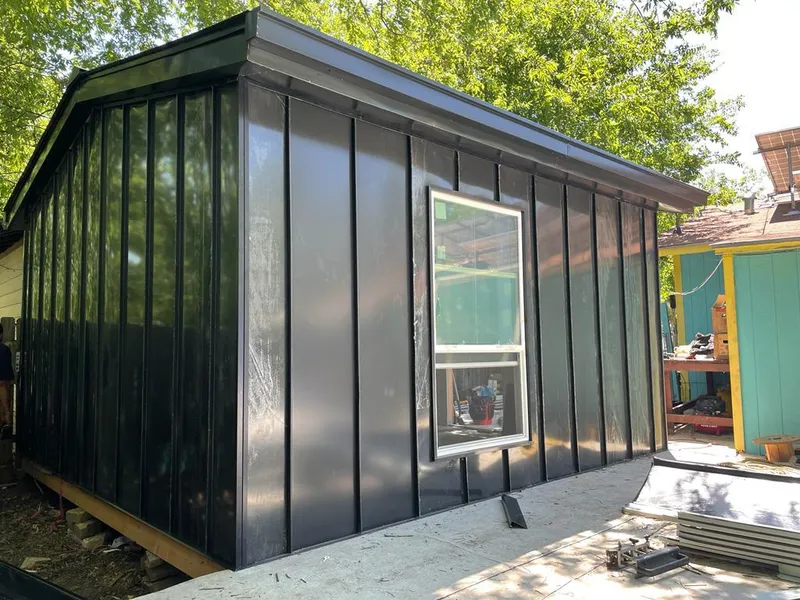 Black standing seam metal wall panels for Metal Roof Installation in Brecksville