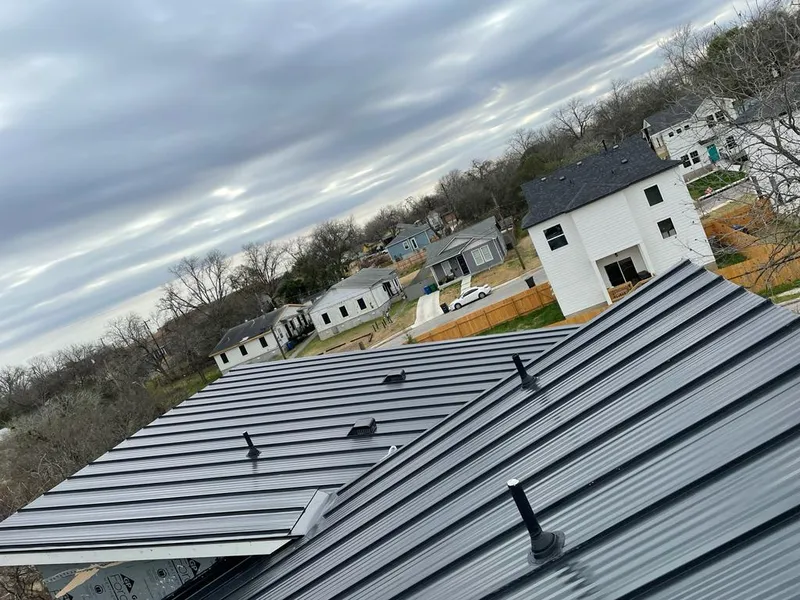 Standing seam metal roof panels with vents for Skylight Repair in Brecksville
